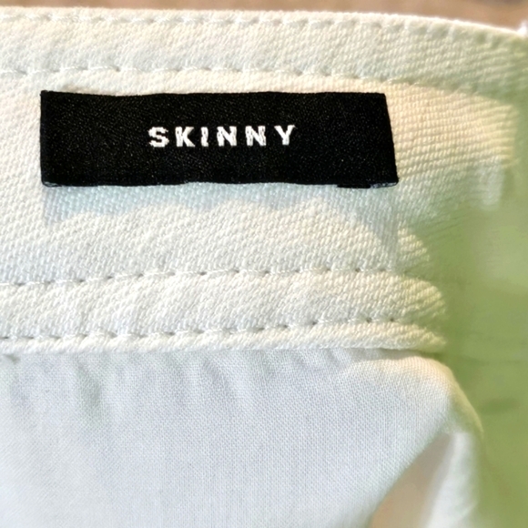 Lafayette 148 New York Skinny Denim White Jeans Wmns Sz 6 New - Picture 5 of 9